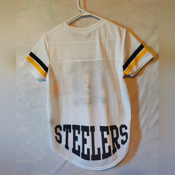 NFL Kids Pittsburgh Steelers White and Yellow Jersey  NWT - Picture 2 of 4